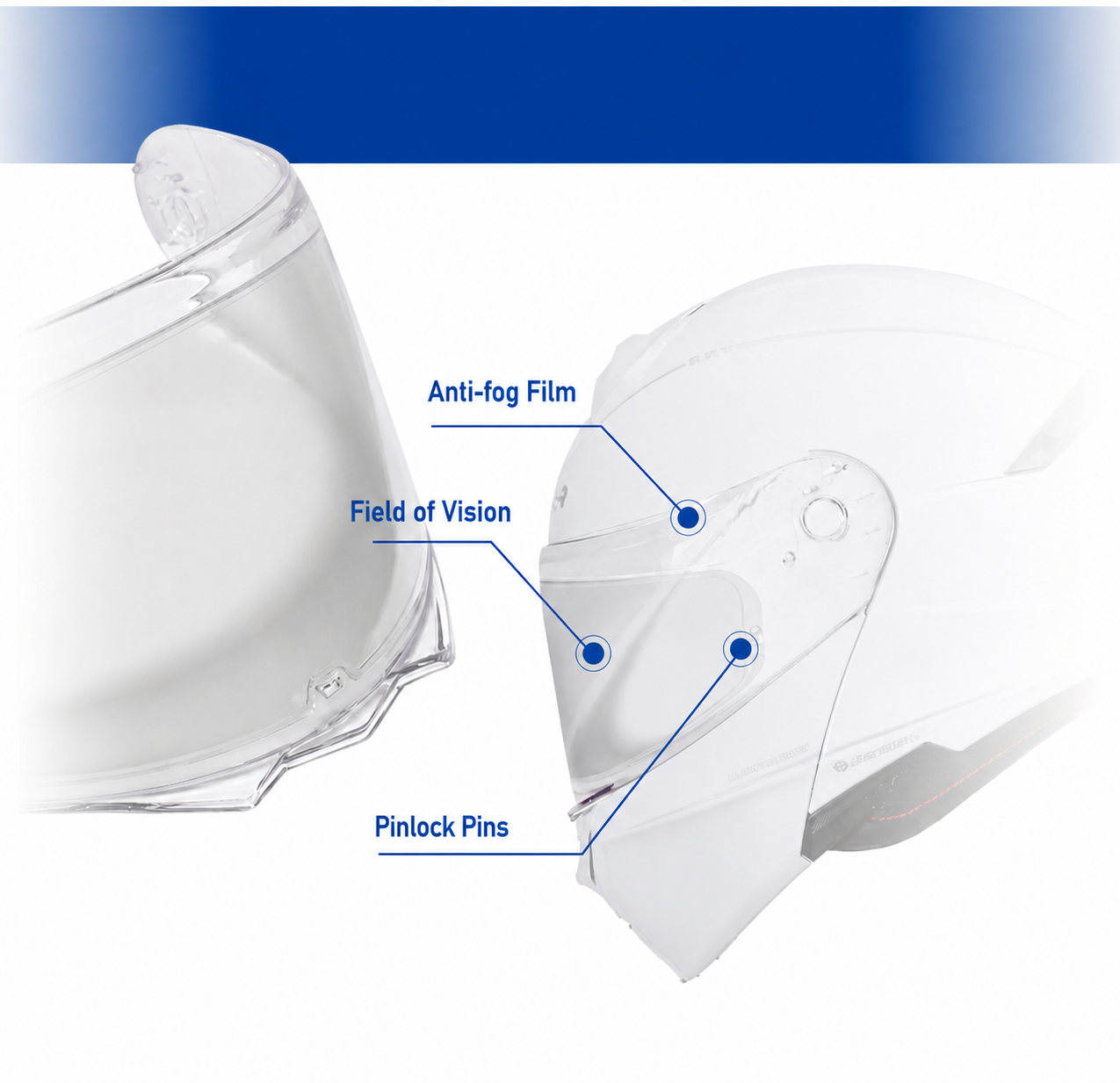 Pinlock® Fog Resistant Lens for S-GT/ SR6 Series Helmets